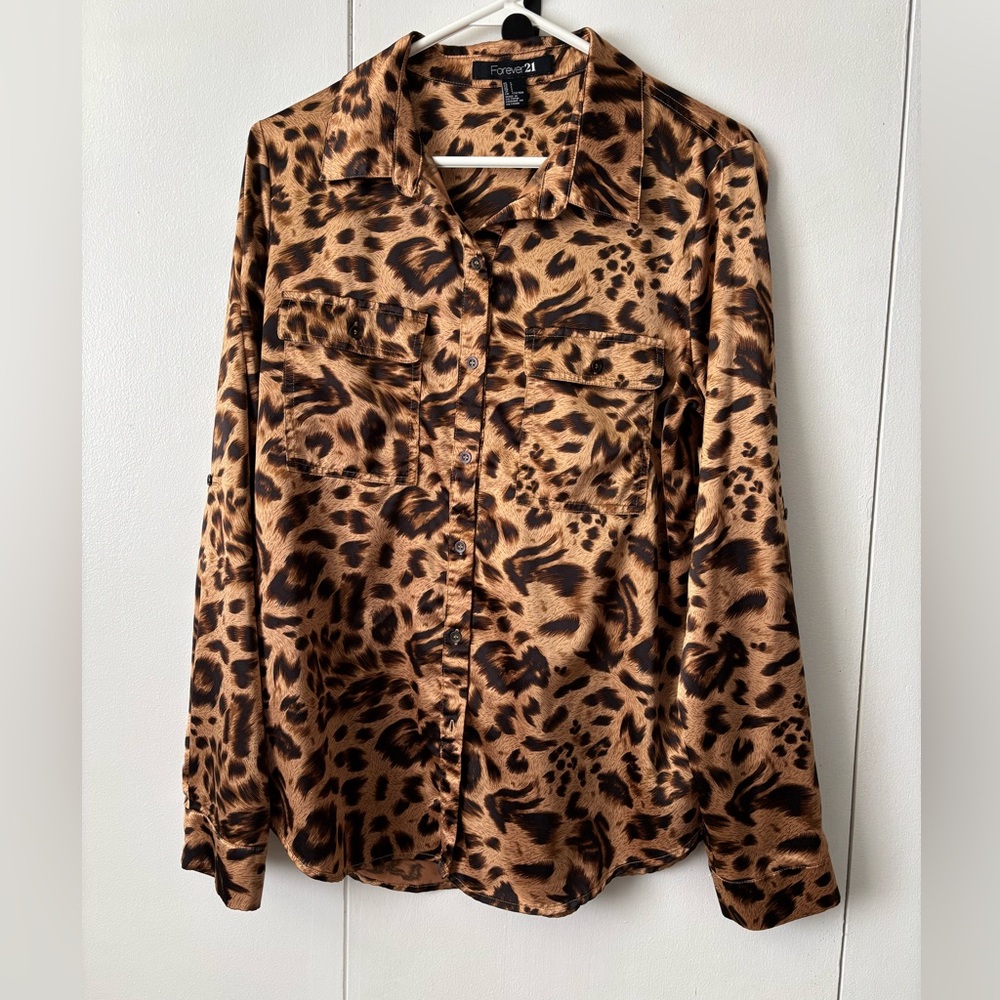Forever 21 Animal Print Blouse